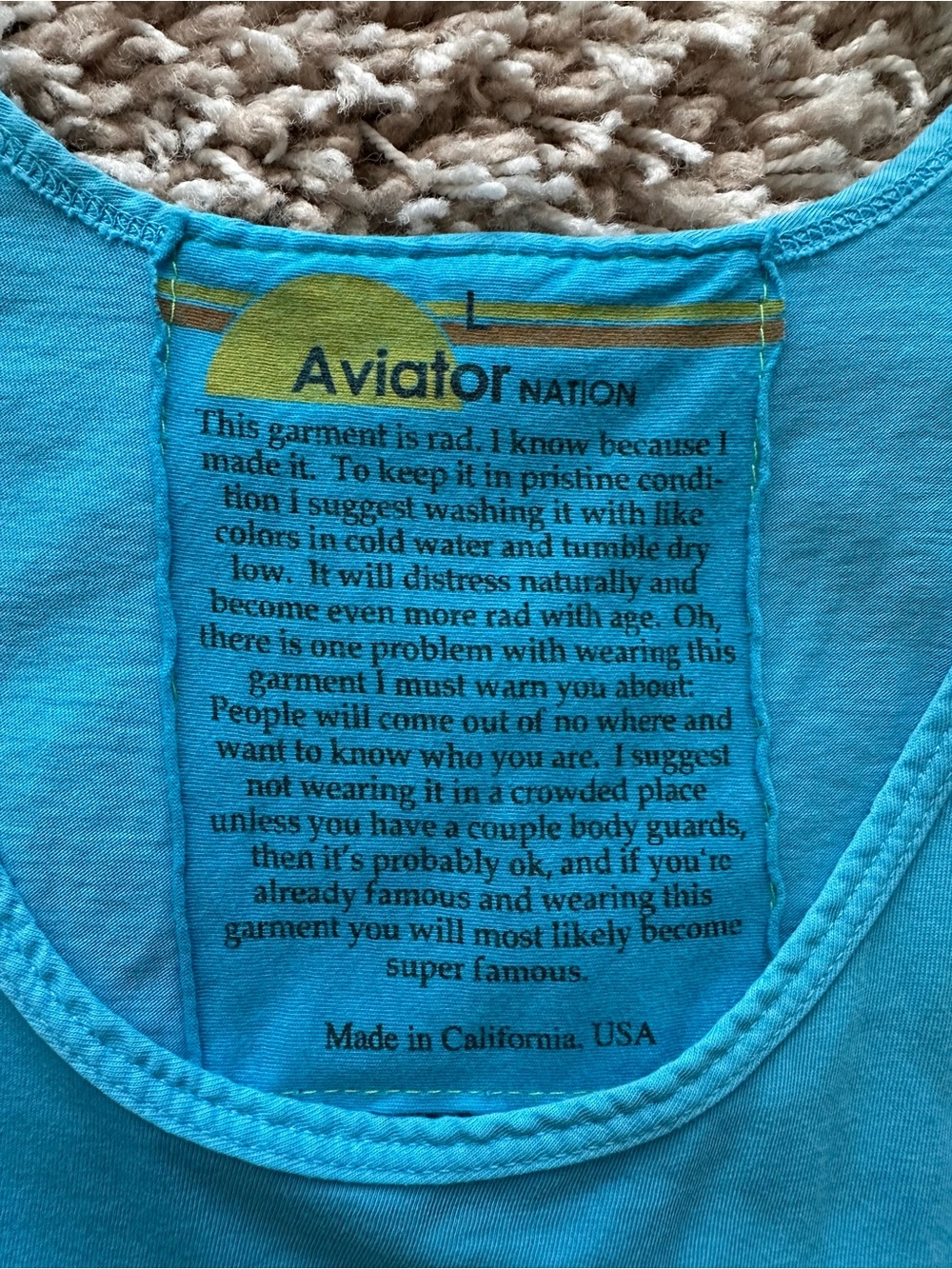 Aviator Nation Men’s L Oahu Hawaii surf tank - Picture 4 of 9